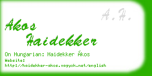 akos haidekker business card