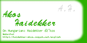 akos haidekker business card